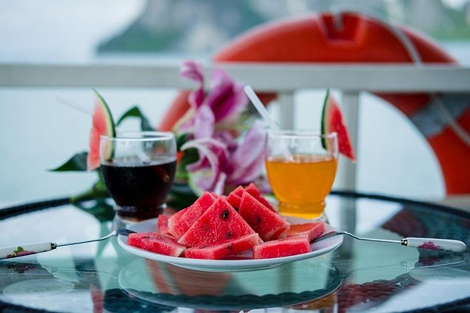 Ha Long bay Luxury cruise Day Trip - The return cruise and sunset party
