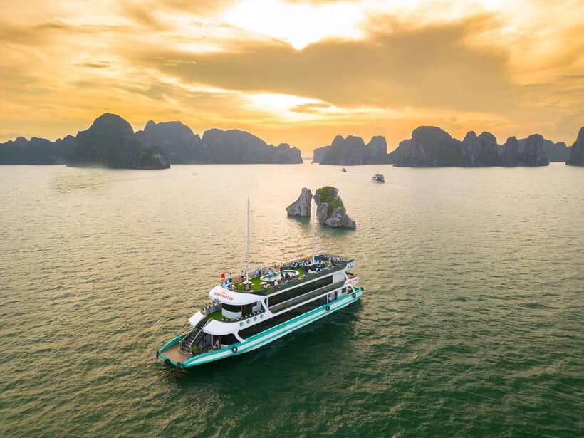 Ha Long Bay Luxury Full Day Cruise| Buffet & All Included - The Sunset Party And Return Journey