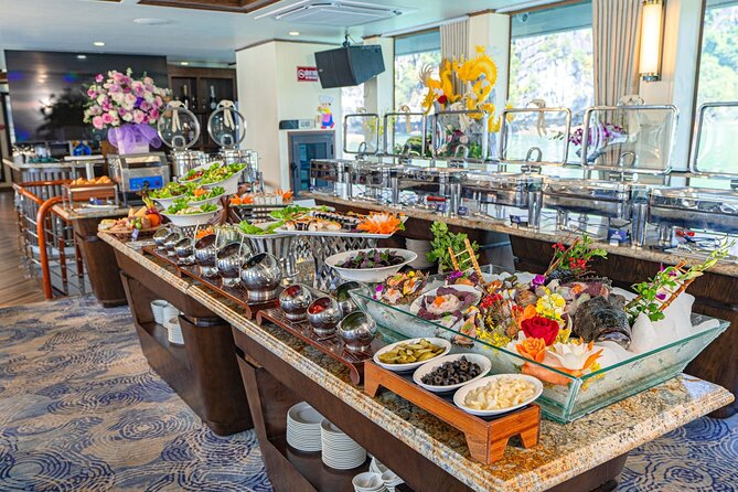 Ha Long Symphony Cruise Luxury Day Tour from Harbor with Pick up - Sailing through Ha Long Bay’s limestone islands