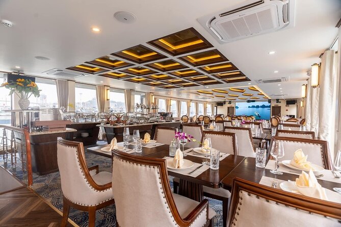 Ha Long Symphony Cruise Luxury Day Tour from Harbor with Pick up - Luon Cave by kayak or bamboo boat