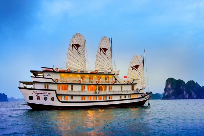 Halong Bay Cruise 2 Days - 1 Night with 5 Star Luxury - French-inspired cabins on a traditional boat