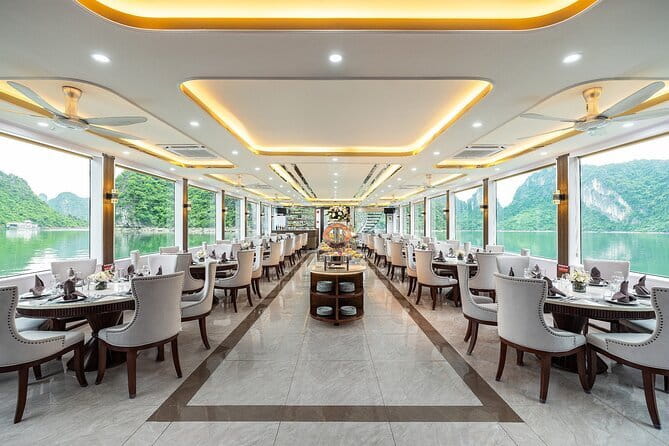 Halong Bay Day Tour Luxury Cruise With Jacuzzi and Buffet Lunch - Sung Sot Cave gives the day its main sightseeing stop