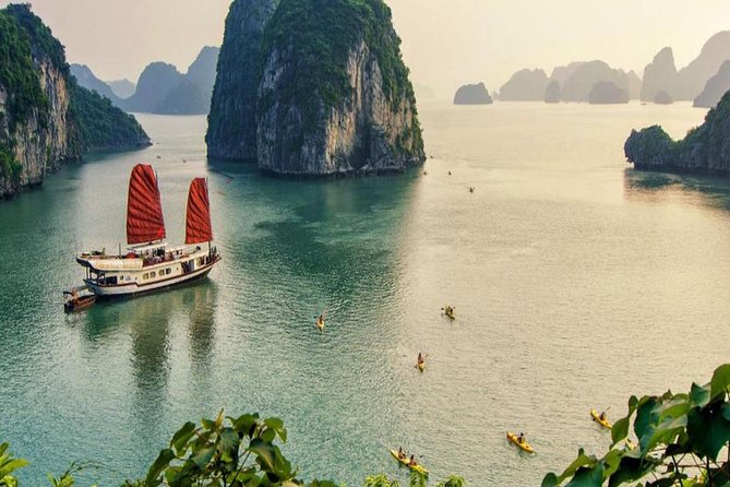 Halong Bay Full Day with Kayaking, Hiking viewpoint, Cave - Deluxe To Luxury - Sunset tea and the ride back to Hanoi
