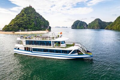 Halong bay Luxury Cruise Day Trip: Buffet lunch & Limousine bus