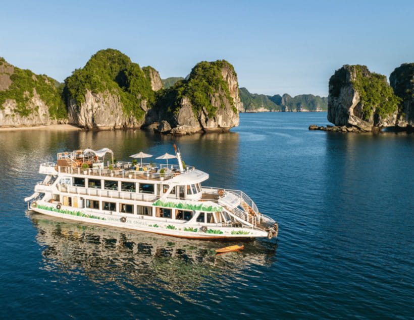 Hanoi: Cat Ba, Lan Ha & Ha Long Bay Luxury Cruise with Lunch - Seafood lunch on board at 11:30