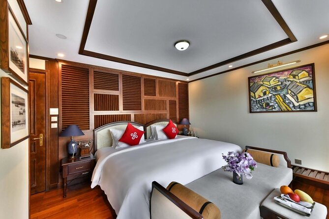 Heritage Cruises Best Luxury Cruise to Halong and Lan Ha Bay 2D1N - Ba Trai Dao or Tra Bau, swimming and kayaking