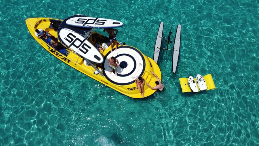 Ibiza: Beach and Cave Boat Tour with Luxury Water Toys - Seabobs, Scubajets, and the Schiller water bike
