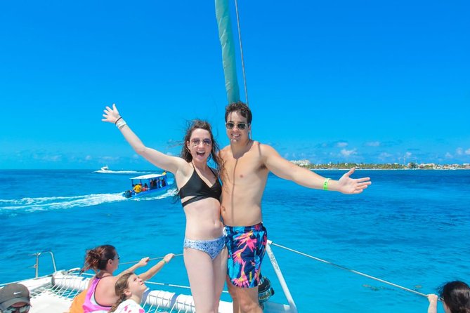Isla Mujeres Catamaran Luxury Sailing Experience - Snorkeling at El Meco and the underwater sculptures