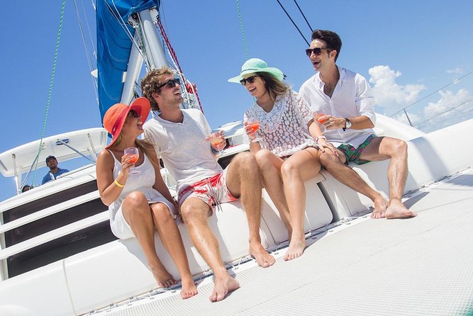 Isla Mujeres Luxury Sailing: Adults Only or Family Friendly - Boarding the catamaran and choosing your place