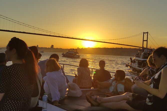 Istanbul Bosphorus Sunset Cruise with Wine on a Luxury Yacht - Rumeli Fortress and the narrowest part of the strait