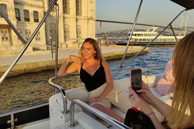Istanbul Bosphorus Sunset Cruise with Wine on a Luxury Yacht - Dolmabahçe Palace and the European shore