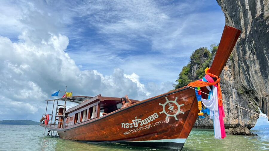 Krabi 4 island by luxury vintage boat sunrise / sunset - Ko Tup and Talae Waek, Krabi’s tide-powered footpath