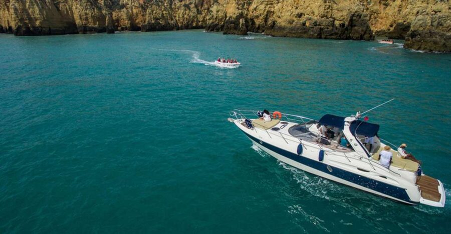 Lagos: Luxury Yacht Charter with Drinks & Tapas - Ponta da Piadade and the Algarve cliffs