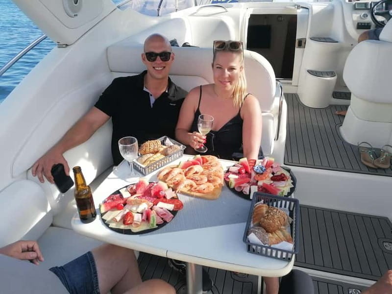 Lagos: Private Luxury Cruise with Tapas and Drinks - Swimming from the yacht and using the hot shower