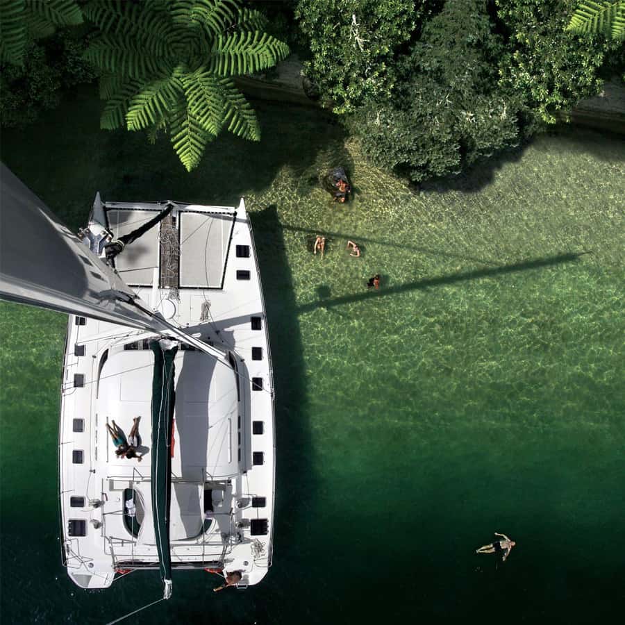 Lake Taupo: Luxury Sailing Catamaran to Māori Rock Carvings - Setting out from Taupō Marina on Tiua