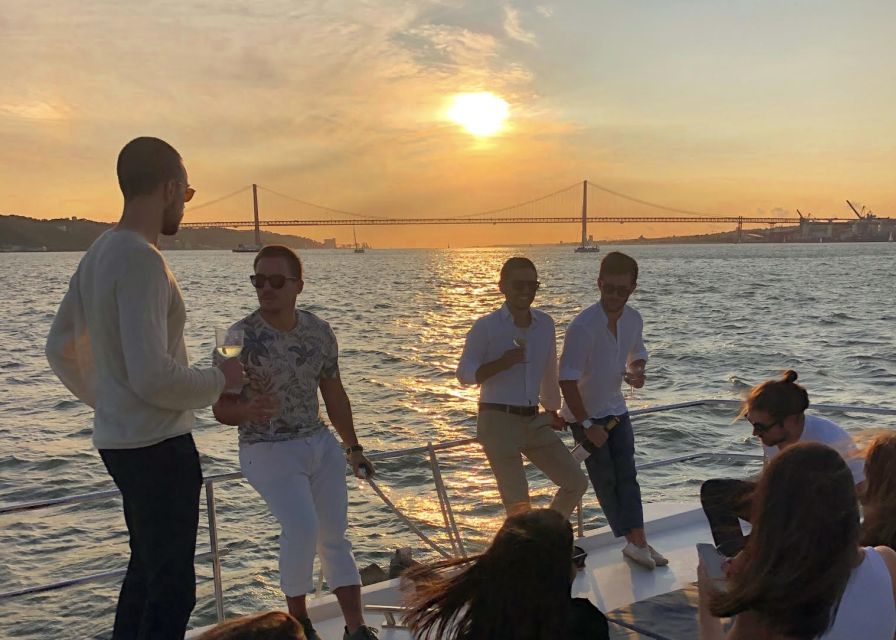 Lisbon: Private Tagus River Sunset Cruise on a Luxury Boat - Christ the King across the river