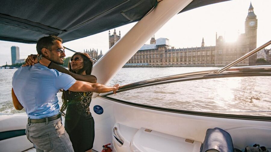 London: 2 hour private luxury Thames boat cruise / hire - Battersea Power Station to Westminster