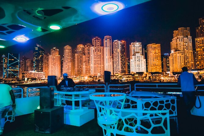 Lotus Mega Yacht Luxury Cruise with Live DJ, Dinner & Transfers - Palm Jumeirah and Atlantis The Palm