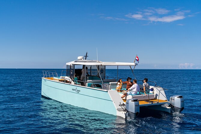 Luxury Blue Cave and Elaphiti Islands Small Group Tour - A comfortable catamaran from Dubrovnik