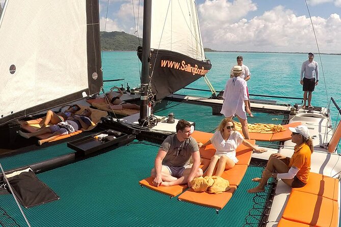 LUXURY Catamaran Bora Bora : Sailing, Snorkeling & Floating Bar - The shallow-water floating bar