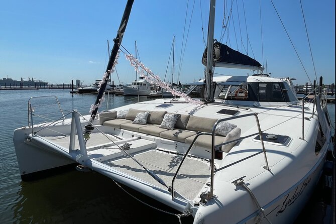 Luxury Catamaran Private Tour Baltimore Harbor - The final monument and sunset views