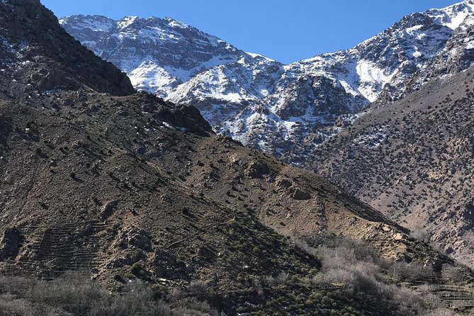 Luxury day trip: Three valleys & camel ride Agafay Desert - Walking through Imlil Valley and Berber villages