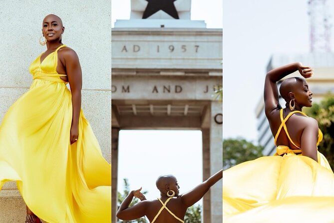 Luxury Flying Dress Photoshoot in Accra - Working With the Dress and the Wind