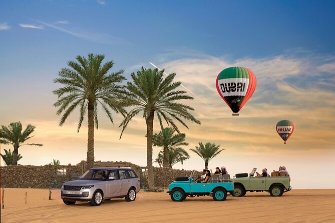 Luxury Hot Air Balloon, Land Rover Defender & Michelin Breakfast - The drone show before sunrise