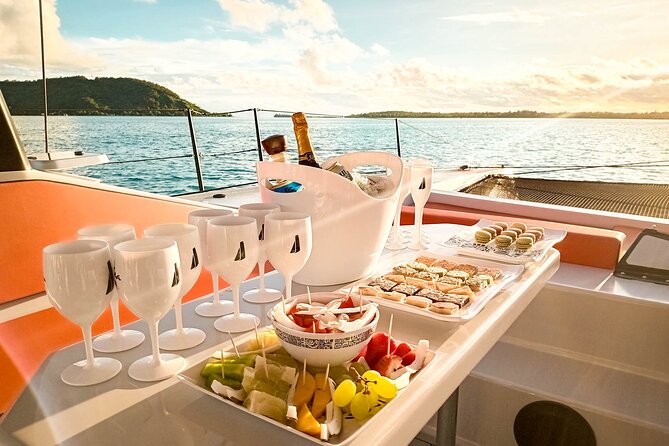 LUXURY PRIVATE Catamaran Bora Bora : Half-Day Trip - Setting out on Bora Bora’s lagoon aboard Vitamin Sea