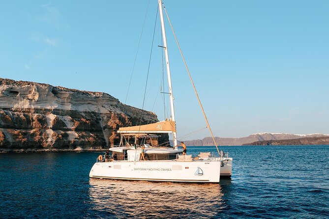 Luxury Santorini Sunset Cruise: Dinner, BBQ, Open Bar, Transfers - The sunset sail back to Vlychada