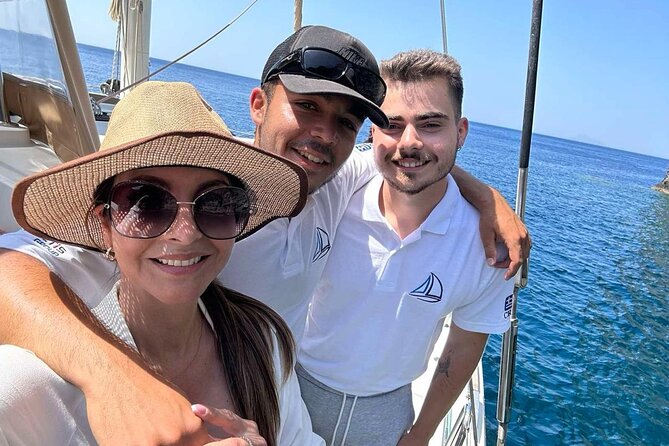 Luxury Santorini Sunset Cruise: Dinner, BBQ, Open Bar, Transfers - Starting at Vlychada Port in southern Santorini