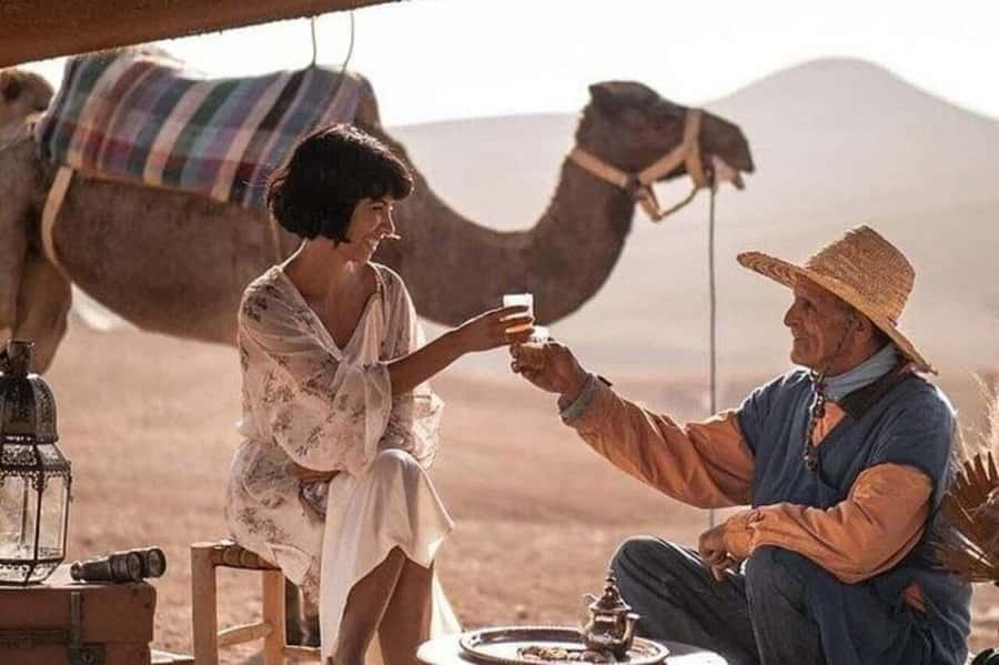 Marrakech : Agafay Desert Sunset Camel Ride & Luxury Dinner - The camel ride and sunset photo stop