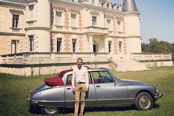 Médoc luxury wine tour aboard a Citroën DS Limousine Convertible - Cruising the Castles Road in an open-top classic