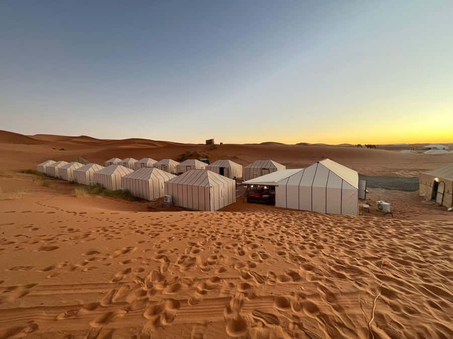 Merzouga: Overnight in Luxury camp with camels dinner - The camel ride across Erg Chebbi