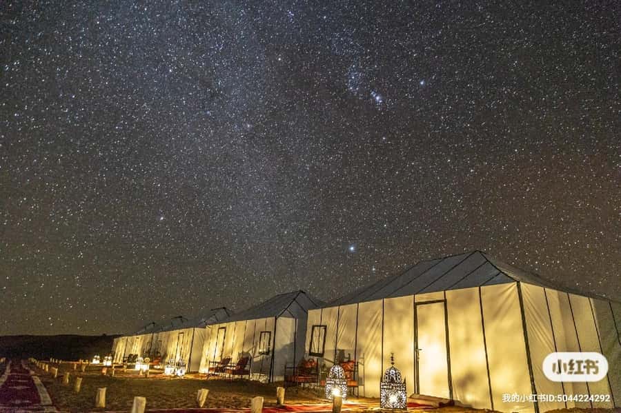 Merzouga: Overnight Stay in Luxury Desert Tent with Dinner - A luxury tent with a practical warning