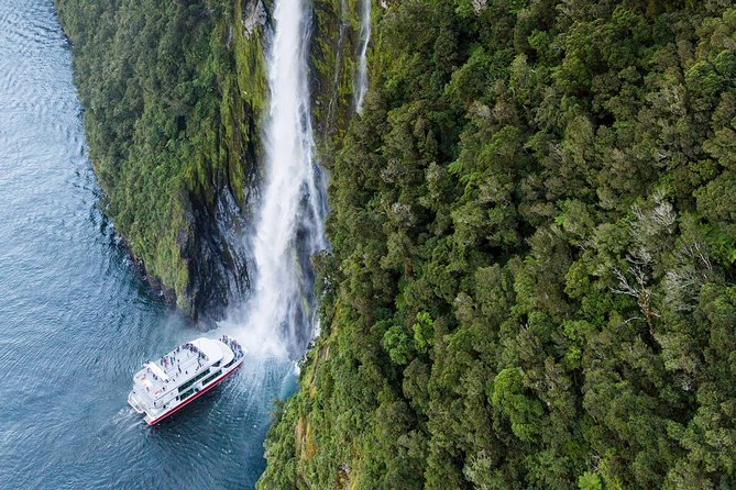 Milford Sound Luxury Lunch Cruise onboard The Fiordland Jewel - Lady Bowen Falls, Stirling Falls, and the wet-weather question