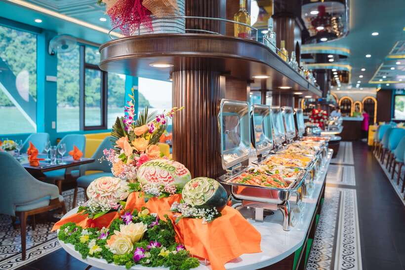 Ninh Binh: Luxury Day Cruise to Stunning Ha Long Bay + Lunch - Sunset refreshments on the return cruise
