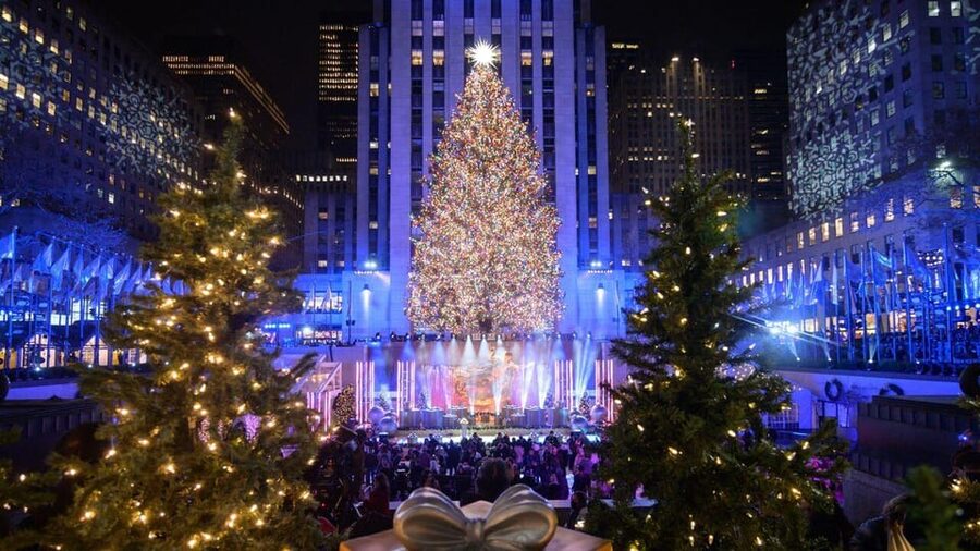 NYC: Dyker Heights and NYC Holiday Lights Luxury Bus Tour - Finishing beneath the Rockefeller Center Christmas Tree