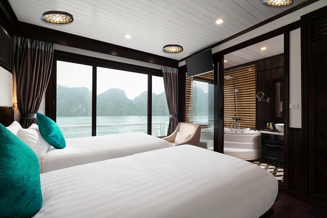 Overnight Luxury 5 Star Alisa Cruise with Meals, Kayak or Bamboo Boat - Sunset drinks and dinner on the boat