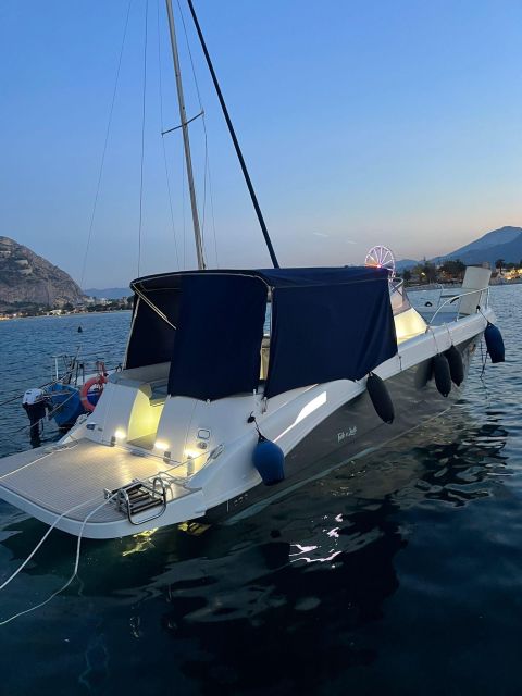 Palermo: sunset tour with aperitif on a luxury boat - Arriving at Marina Arenella near Tonnara Florio