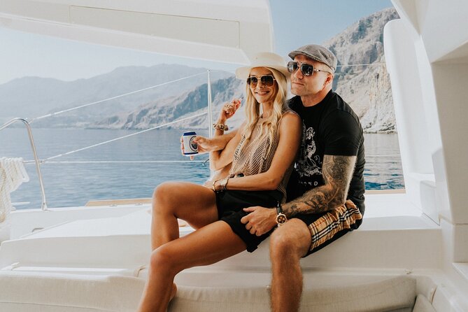 Panormo: Luxury Catamaran Cruise with Lunch & Open Bar - The bay stop: swimming, SUPs, and snorkeling