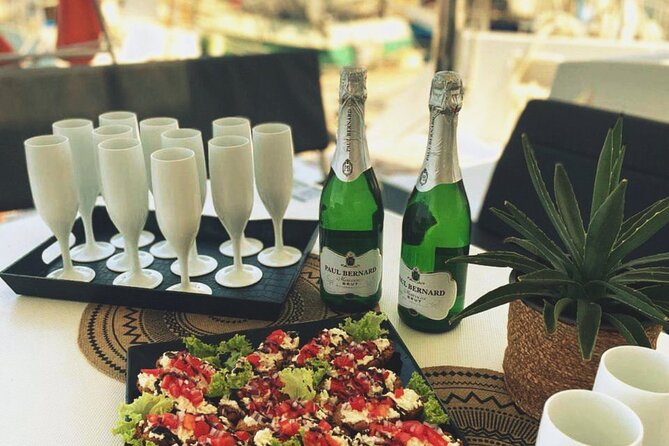 Panormo: Luxury Sunset Catamaran Cruise Sushi & Open Bar - Starting at Panormo Port with Prosecco