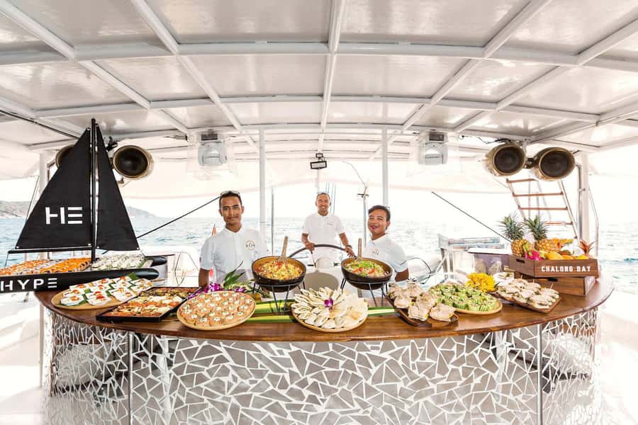 Phuket: Coral and Racha Islands Hype Luxury Catamaran - Day beds, shade, and the best place to sit