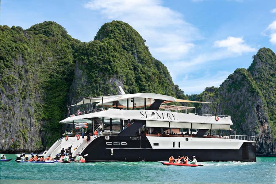 Phuket: James Bond Island Luxury Sunset Cruise - Swimming, the slide, and beach-club downtime