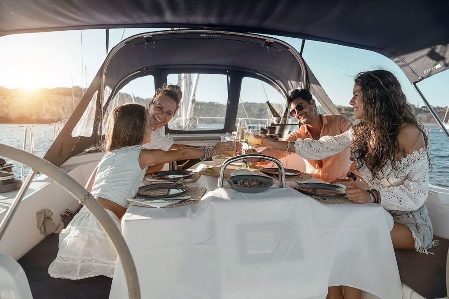 Portimao: Luxury Sail-Yacht Cruise with Sunset Option - Swimming, paddleboards, and time in the water