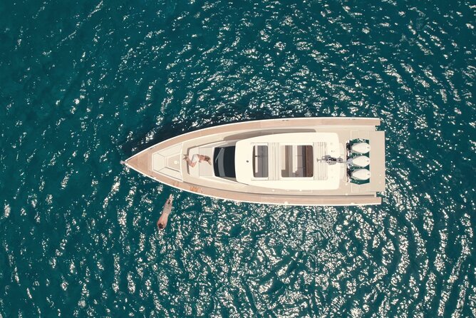 Private 5-Hour Cruise on Ultra Luxury Brand-New Yacht in Mykonos (Nevma) - Psarou, Paraga, and Paradise Beach from the sea