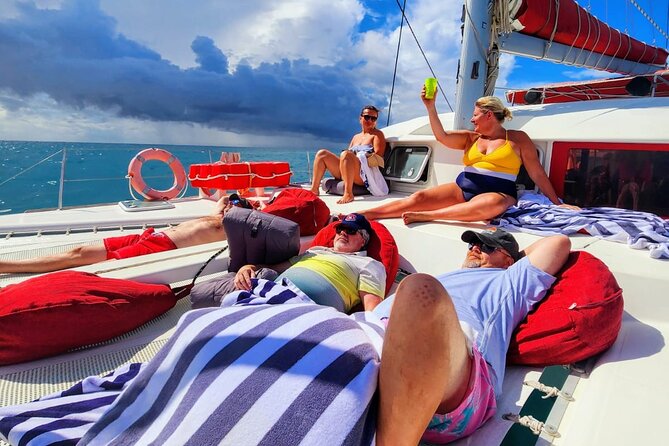 Private Full-Day Luxury Sailing Catamaran Charter in Sint Maarten - Long Bay brings the first water stop