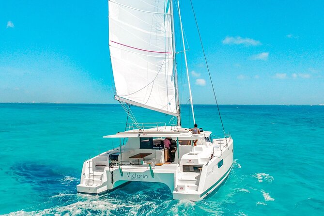 Private Luxury Catamaran Cancun to Isla Mujeres | For up to 30 pp - Playa Norte for a Short Swim