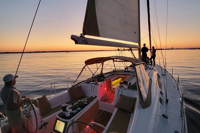 Private Luxury Sunset Sail on the 50ft Sailing Yacht Fate BYOB - Passing beneath the Ravenel Bridge