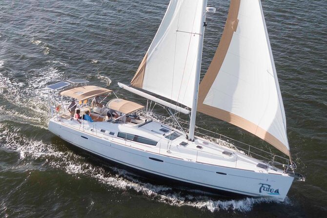 Private Luxury Sunset Sail on the 50ft Sailing Yacht Fate BYOB - USS Yorktown and USS Laffey